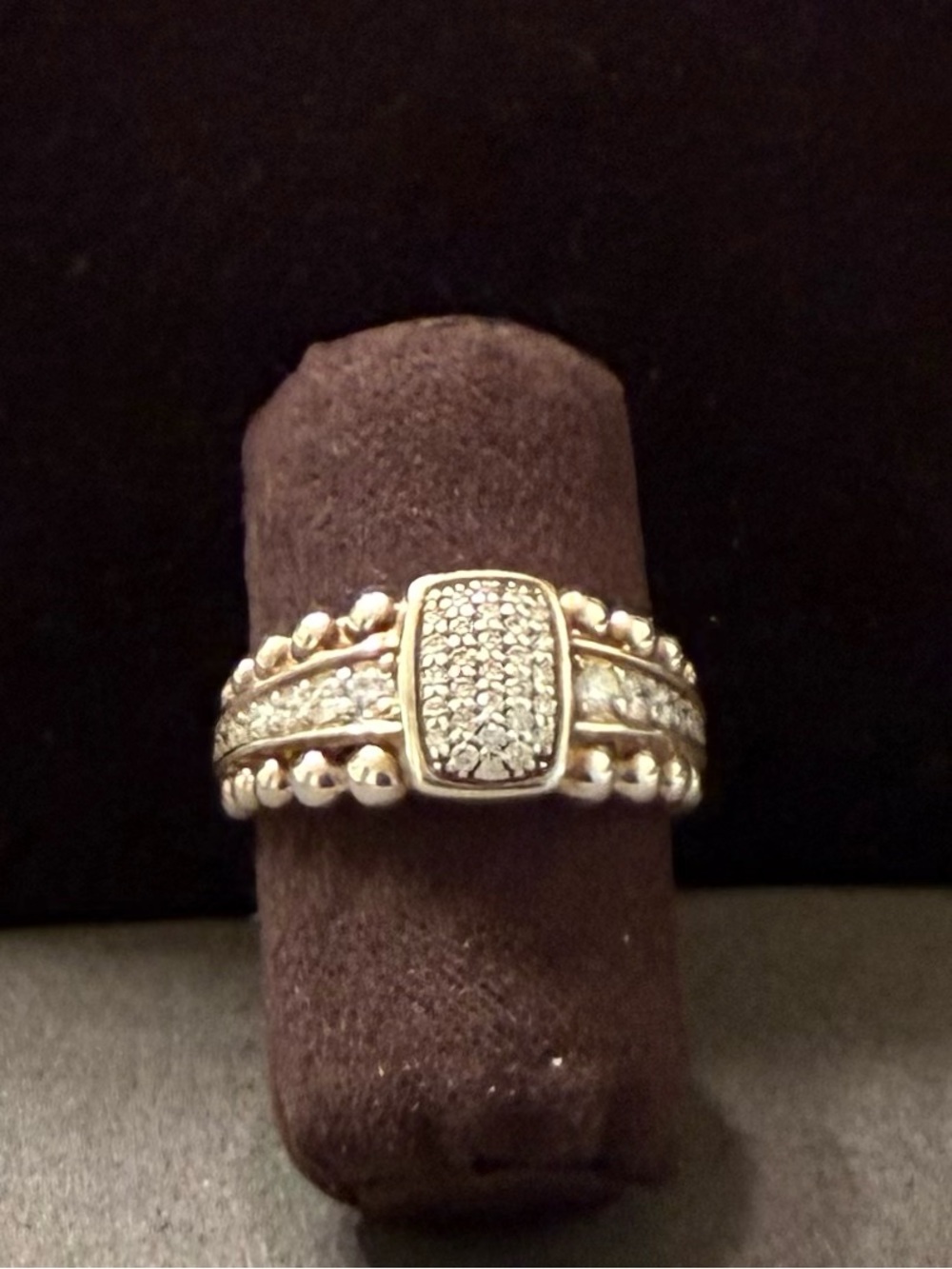 LAGOS
Sterling Silver Caviar Spark Diamond Ring